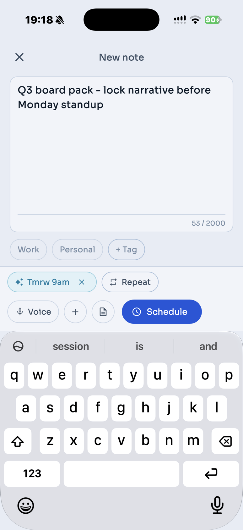 Send When compose screen