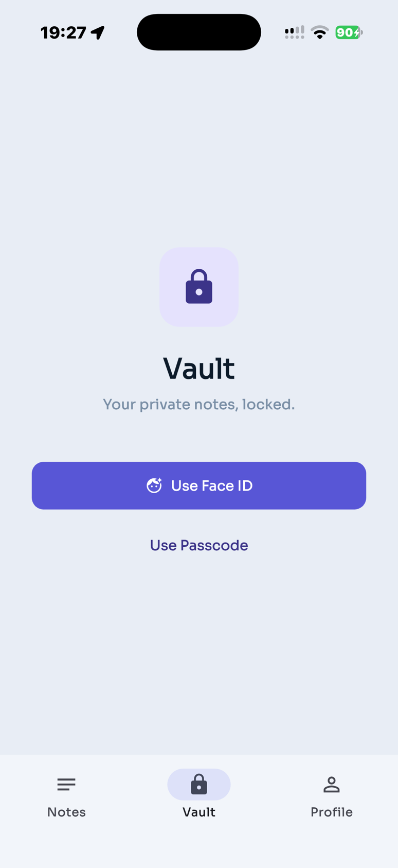 Send When Vault with Face ID